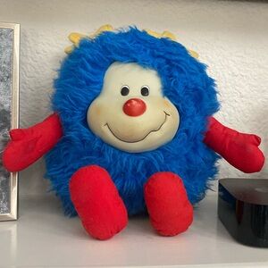 Vintage 1983 Mattel Rainbow Bright Blue Champ Sprite Buddy Stuffed Animal